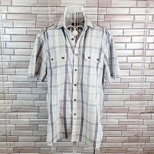 Alfani short sleeved button down shirt Size M
